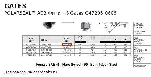 Gates G47205-0606