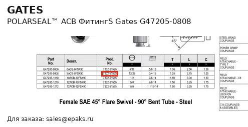 Gates G47205-0808