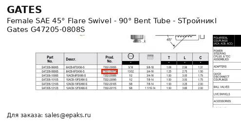 Gates G47205-0808S