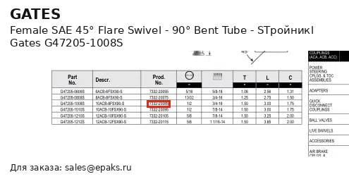 Gates G47205-1008S