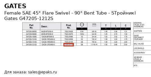 Gates G47205-1212S
