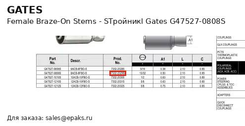 Gates G47527-0808S