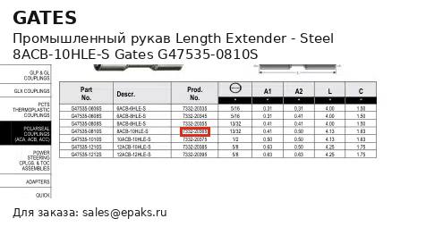 Gates G47535-0810S