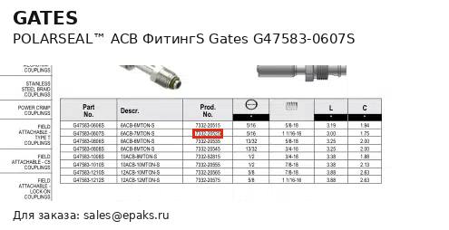 Gates G47583-0607S