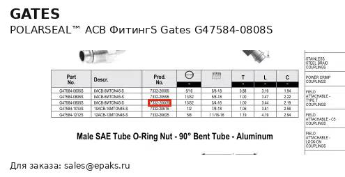 Gates G47584-0808S