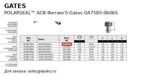 Gates G47585-0606S