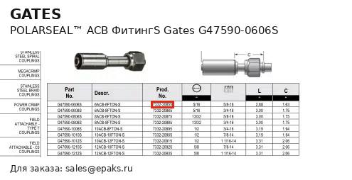 Gates G47590-0606S