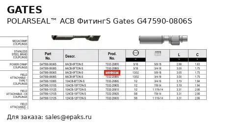 Gates G47590-0806S