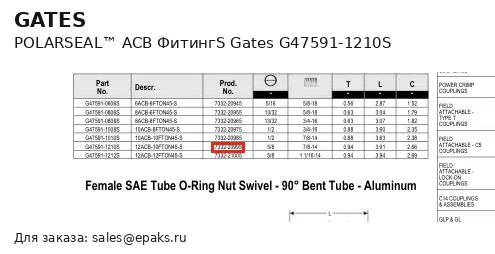 Gates G47591-1210S