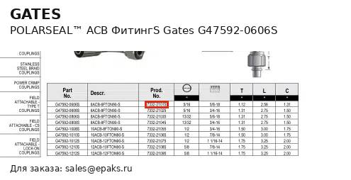 Gates G47592-0606S