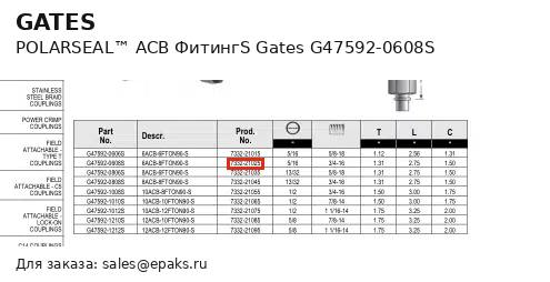 Gates G47592-0608S