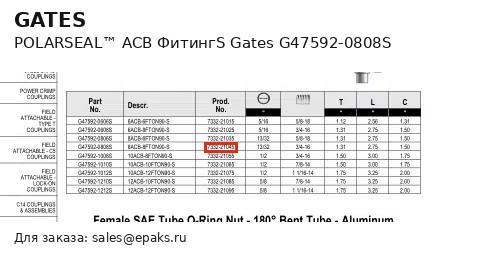 Gates G47592-0808S