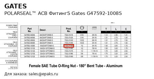 Gates G47592-1008S