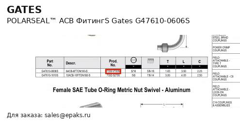 Gates G47610-0606S