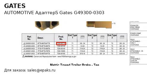 Gates G49300-0303