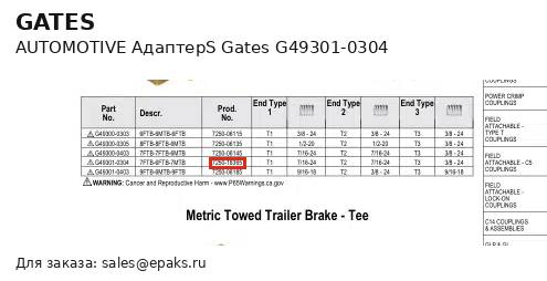Gates G49301-0304