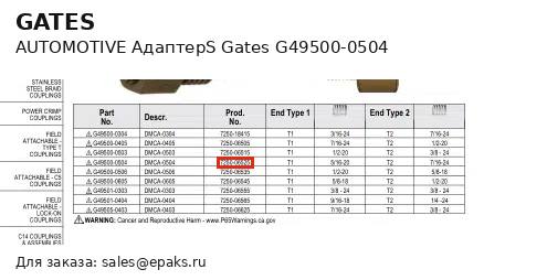 Gates G49500-0504