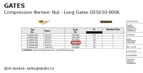 Gates G55030-0006