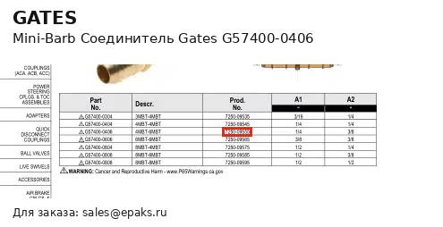 Gates G57400-0406