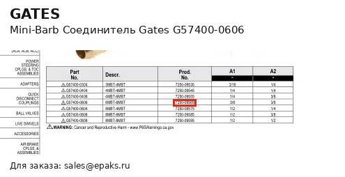 Gates G57400-0606