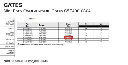 Gates G57400-0804