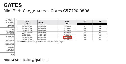 Gates G57400-0806