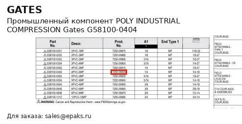 Gates G58100-0404