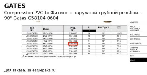 Gates G58104-0604