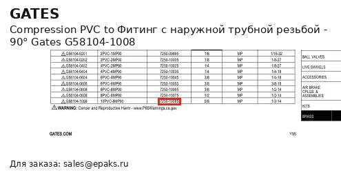 Gates G58104-1008