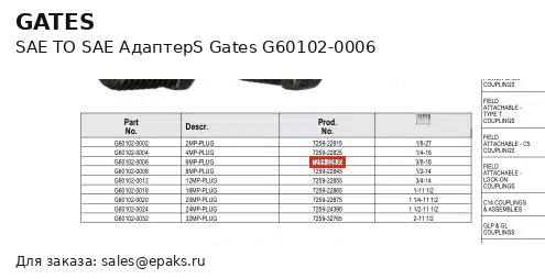 Gates G60102-0006