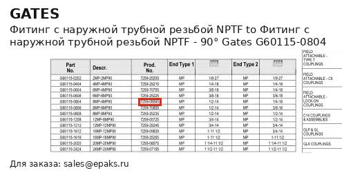 Gates G60115-0804
