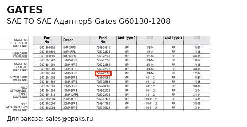 Gates G60130-1208