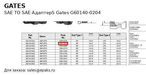 Gates G60140-0204