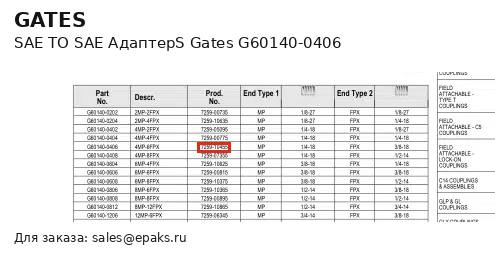 Gates G60140-0406
