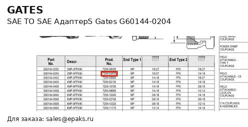 Gates G60144-0204