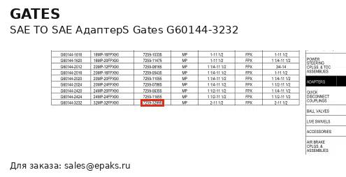 Gates G60144-3232