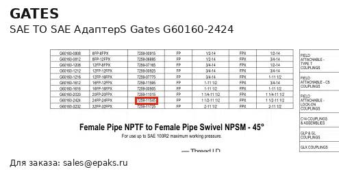 Gates G60160-2424
