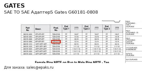 Gates G60181-0808