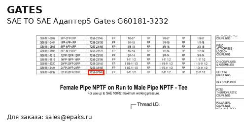 Gates G60181-3232