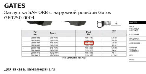 Gates G60250-0004