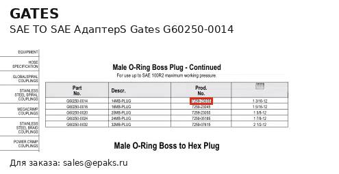 Gates G60250-0014