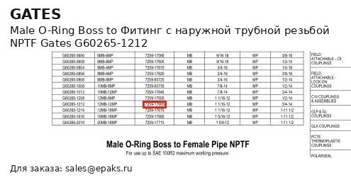 Gates G60265-1212