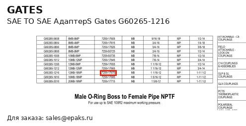 Gates G60265-1216