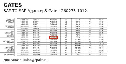 Gates G60275-1012