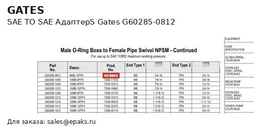Gates G60285-0812