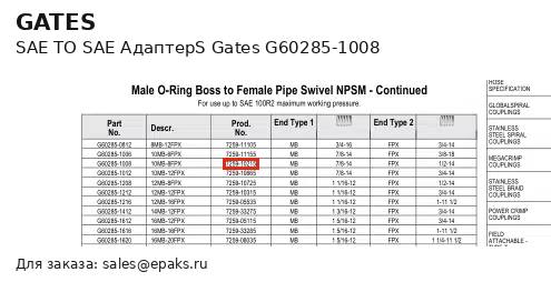 Gates G60285-1008