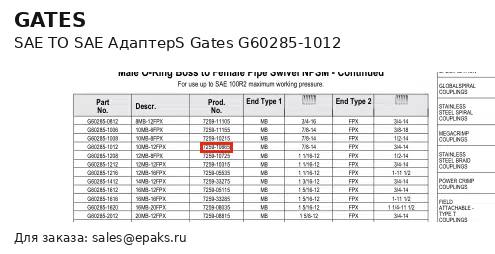Gates G60285-1012
