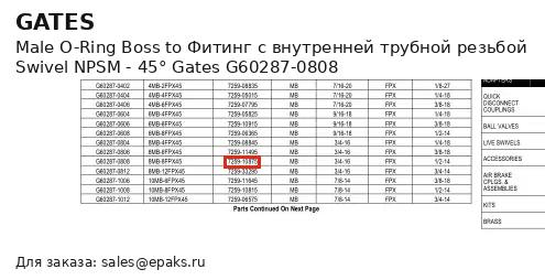 Gates G60287-0808
