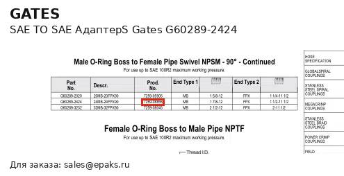Gates G60289-2424