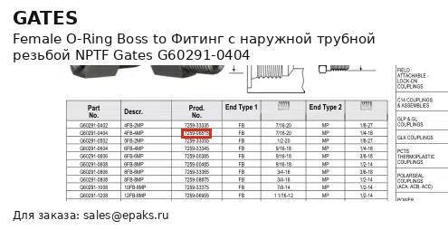 Gates G60291-0404